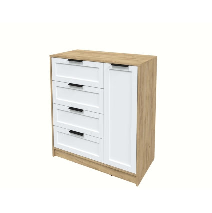 Тумба Тренд КТ-Т90 (Дуб золотой ЛДСП/ Белый ЛМДФ) Ш900 В1020 Г451 Тумба Тренд КТ-Т90 (Дуб золотой ЛДСП/ Белый ЛМДФ) Ш900 В1020 Г451